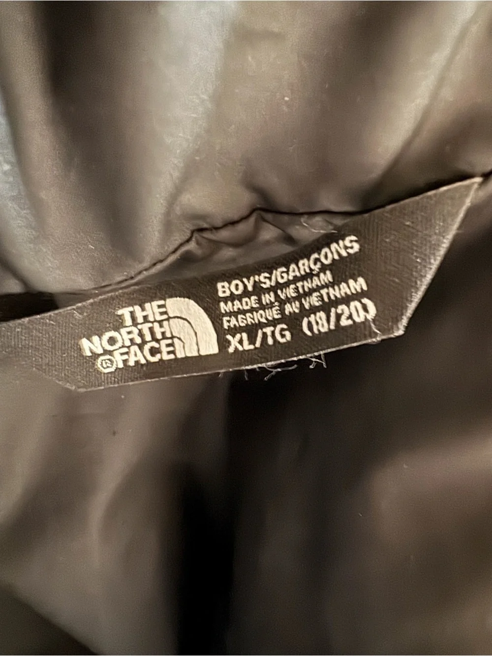 The North Face Black Hooded Raincoat Jacket Boys XL 18-20
